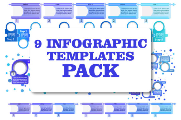 Blue Business Infographic Template Set: Graphics & Infographics for Makers