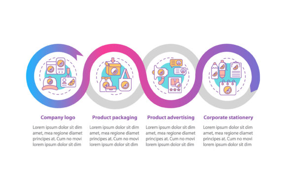 Brand Touchpoints Vector Infographic