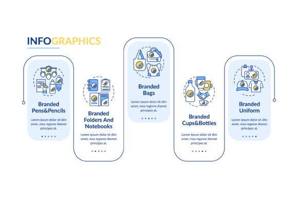 Branding Materials Vector Template: Graphics & Infographics
