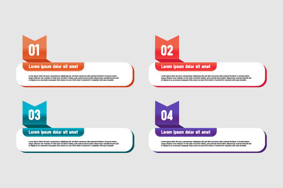 Colorful Business Infographics Graphics Set
