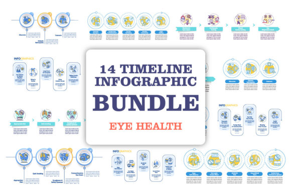 Eye Health Tips Vector Infographic Set: Graphics & Infographics