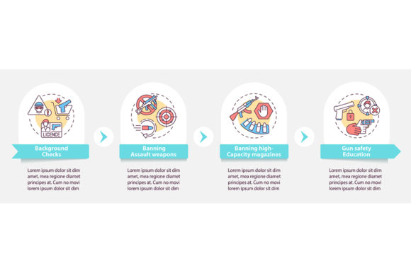 Gun Control Vector Infographic Template for Modern Branding