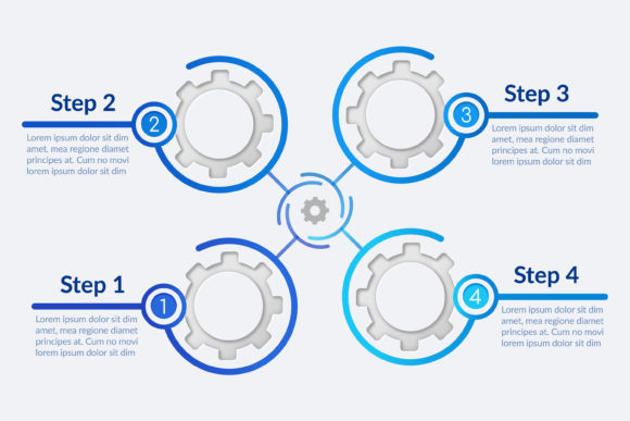 Improving Efficiency Vector Infographic Graphics