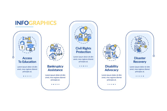Legal Services Vector Infographic for Clean Web Design