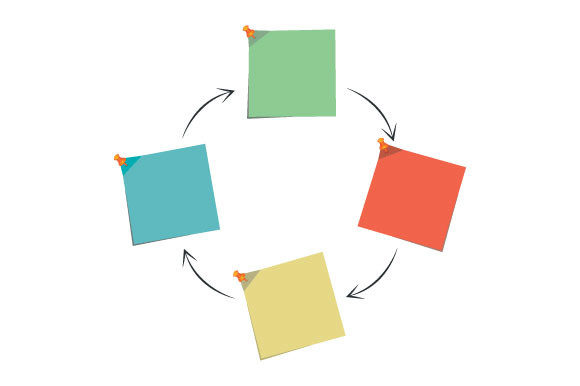 Memo Note Paper Diagram Template: Graphics & Infographics for Crafters