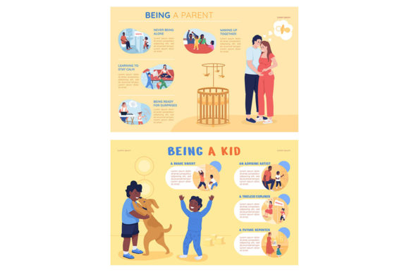 Parenting Vector Infographic Templates: Graphics & Infographics for Local Brands