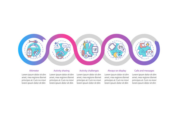 Smartwatch Functions Vector Infographic for Modern Branding