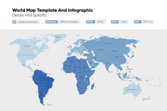 World Map Graphics & Infographics Template